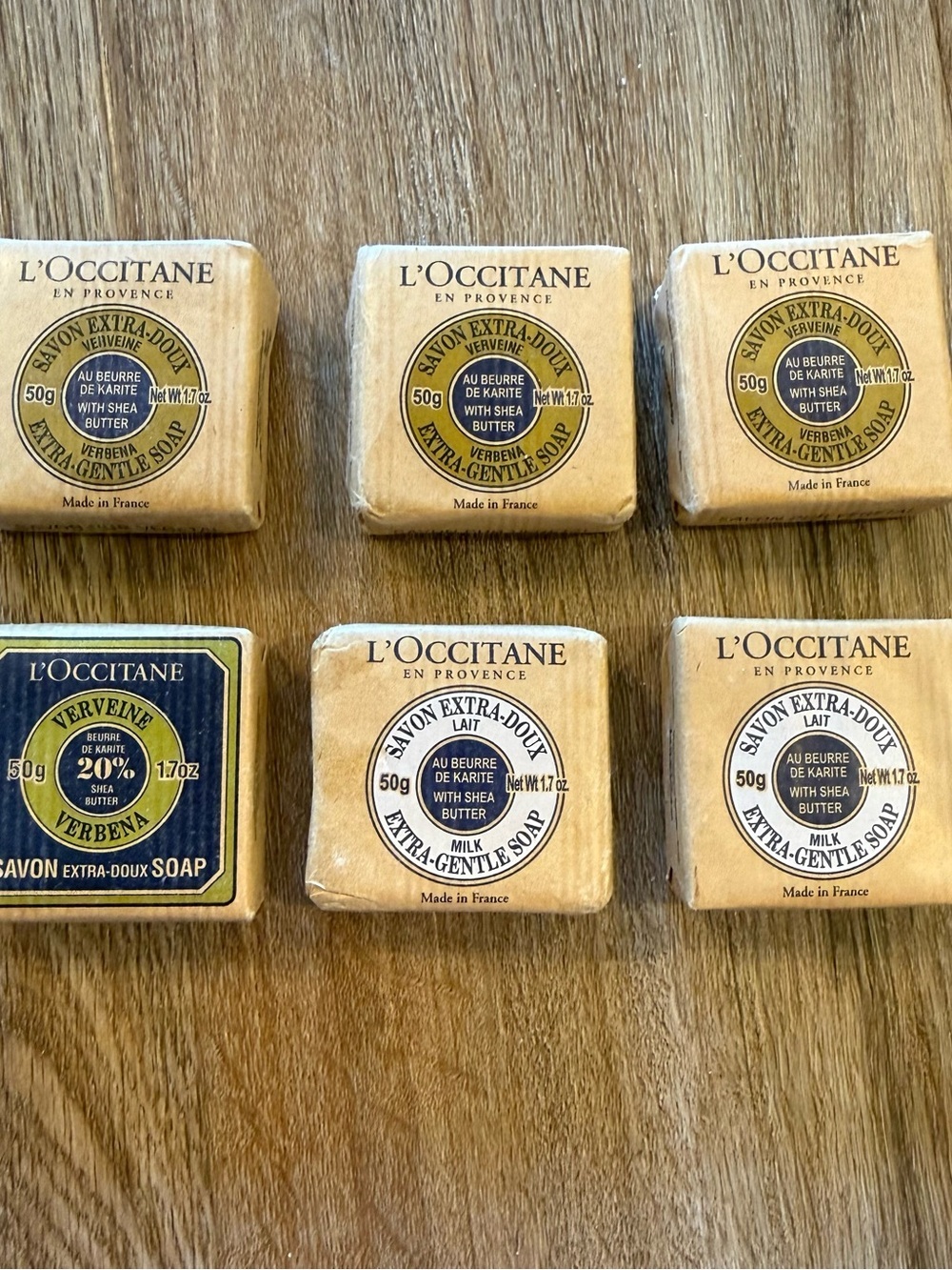 L'Occitane Verbena Shea Butter Extra Gentle Soap 100g/3.5oz 6 Pieces New